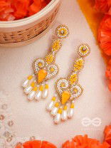 Aatapya- The Glorious Sunshine- Pearls and Stones Embroidered Earrings