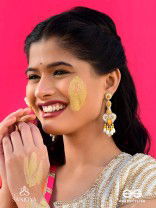 Aatapya- The Glorious Sunshine- Pearls and Stones Embroidered Earrings