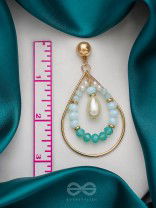 The Radiant Dewdrop- Golden Embellished Earrings