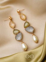 The Flowery Branch- Golden Embellished Earrings