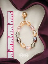 The Glassy Pebbles- Golden Embellished Earrings