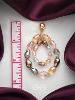 The Pebble Paths- Golden Embellished Earrings