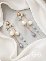 The Rain Shower- Golden Embellished Earrings