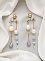 The Rain Shower- Golden Embellished Earrings