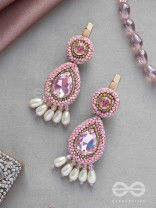 Aarakta- The Pink Beauty- Pearls and Stones Embroidered Hair Clips