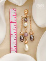 The Crystal Chandelier- Golden Embellished Earrings