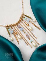 The Scotch Mist- Golden Embellished Necklace With Anti-Tarnish Coating