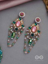 Samaalya- The Bejeweled Crown- Pearls and Stones Embroidered Earrings