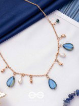 The Jade Oysters- Golden Embellished Necklace With Anti-Tarnish Coating 