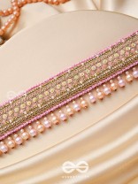 Architam- Beautifuly Decorated- Pearls, Lace and Sequins Embroidered Choker Necklace