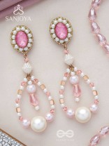 Drapsa- Drops of Rain- Pearls and Stones Embroidered Earrings