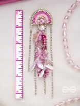 Saraṇyu-The Splendid Spring - Stones and Sequins Embroidered Statement Earrings