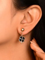 The Blooming Tale- Golden Embellished Earrings