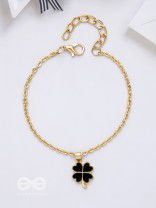 The Ebony Bud- Golden Embellished Bracelet