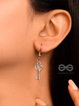 Locke & Key- Silver Earrings