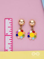 The Merry Bloom- Golden Embellished Earrings