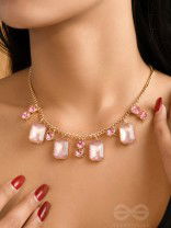 The Garden Of Evening Mists- Golden Embellished Necklace With Anti-Tarnish Coating 