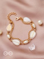 The Crystal Wave- Golden Embellished Bracelet