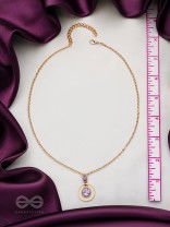 The Space Orbit- Golden Embellished Necklace With Anti-Tarnish Coating