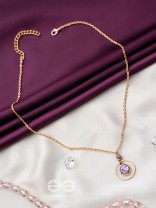 The Space Orbit- Golden Embellished Necklace With Anti-Tarnish Coating