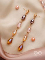 The Blazing Mist- Golden Embellished Earrings