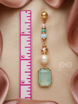 Smoke n Mirrors- Golden Embellished Earrings