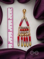 The Red Sea- Golden Embellished Earrings