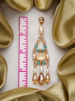 The Jazzy Landscape- Golden Embellished Earrings