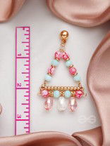 The Wonder Triangle- Golden Embellished Earrings