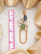 The Floral Vine- Golden Embellished Earrings