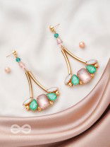 The Drooping Floret- Golden Embellished Earrings