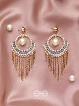 The Gold Dust- Golden Embellished Earrings