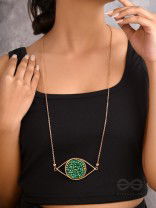 The Starry Eyed- Golden Embellished Necklace With Anti-Tarnish Coating 