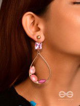 The Spring Leaves- Golden Embellished Earrings