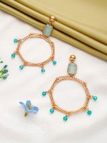 The Regal Ring- Golden Embellished Earrings