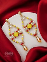 The Shrine Shadow- Golden Embellished Earrings