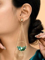 The Ocean Bed- Golden Embellished Earrings