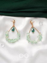 The Frosted Forest- Golden Embellished Earrings