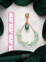 The Frosted Forest- Golden Embellished Earrings