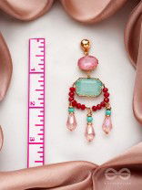 The Blazing Lantern- Golden Embellished Earrings