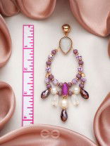 The Lavender Haze- Golden Embellished Earrings