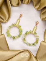 The Forest Fairy- Golden Embellished Earrings