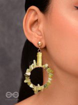 The Forest Fairy- Golden Embellished Earrings