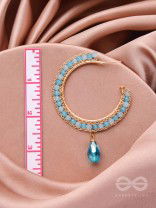 The Rainy Cloud- Golden Embellished Earrings