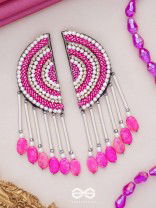 Tamarasi - The Lotus Pond - Beads And Cutdana Hand Embroidered Earrings