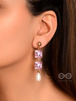 The Orchid Vine- Golden Pearl Earrings