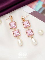 The Orchid Vine- Golden Pearl Earrings