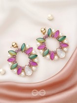 The Lilac Wreath- Golden Embellished Earrings