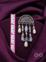 The Bohemian Tones- Oxidised Pearl Earrings