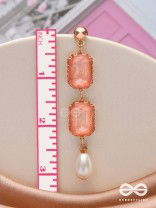 The Purple Prose- Golden Pearl Earrings